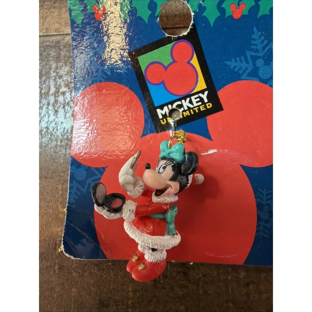 Disney Mickey Unlimited Miniature Minnie Christmas Ornaments Lot of 4 Vintage